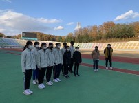 안동 교육청 육상부 전국 소년 체전 대회 출전 격려